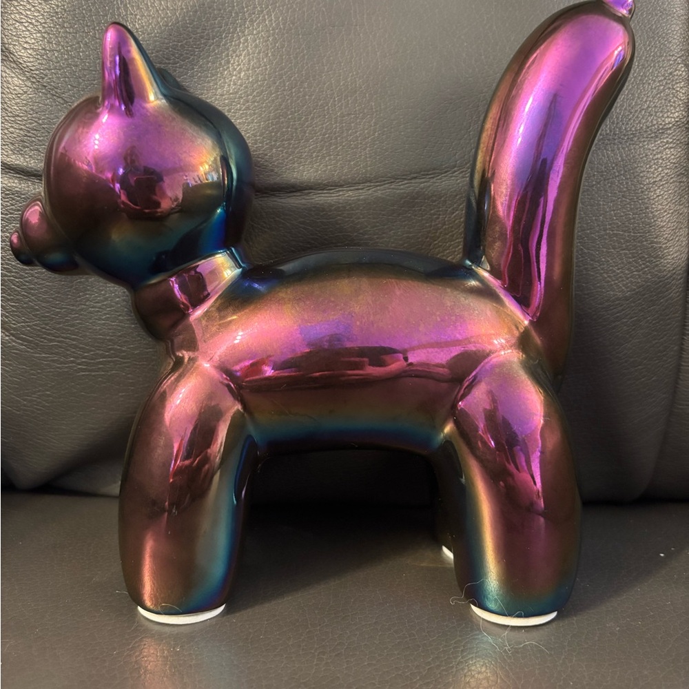 Iridescent Cat Figurine